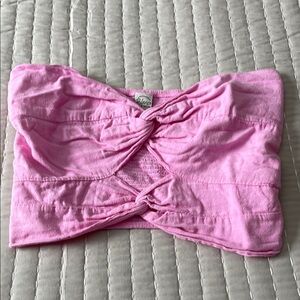 Pink Strapless Top
